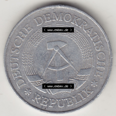 DDR Münze 1956-1990 Umlaufmünze / Kursmünze 1972-1990, A 1 Mark 1978. Vorderseite der 1-Mark Münzen der DDR. Hier im online... Sammlung