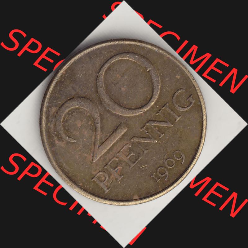 DDR Münze 1969-1990 Umlaufmünze / Kursmünze 1969-1990, 20 Pfennig 1969-5, DDR-Telefonmünze. Rückseite mit Wertzahl bzw. Nominalwert der 20 Pfennig... Sammlung