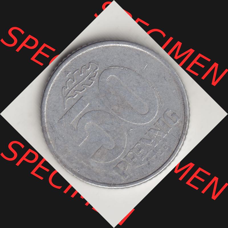 DDR Münze 1958-1990 Umlaufmünze / Kursmünze 1958-1990, A 50 Pfennig 1958-4 der DDR-Mark. Rückseite der 50 Pfennig mit Wertzahl / Wertangabe der DDR-Münze.... Sammlung