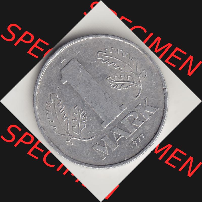DDR Münze 1956-1990 Umlaufmünze / Kursmünze 1972-1990, A 1 Mark 1977-1. Rückseite der 1-Mark Münzen der DDR. Hier im online Katalog befinden sich 1 Mark-Stücke,... Sammlung