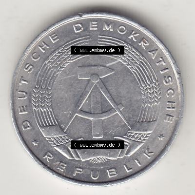 DDR Münze 1948-1990 Umlaufmünze / Kursmünze 1968-1990, A 5 Pfennig 1972-1. Vorderseite der 5 Pfennig Münze der DDR. Hier im online Katalog befinden sich 5 Pfennig-Stücke,... Sammlung