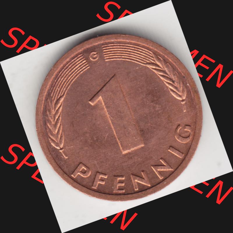 Münze der BRD Deutschland Umlaufmünze 1950-2001, 1 Pfennig 1982 G Sammlung