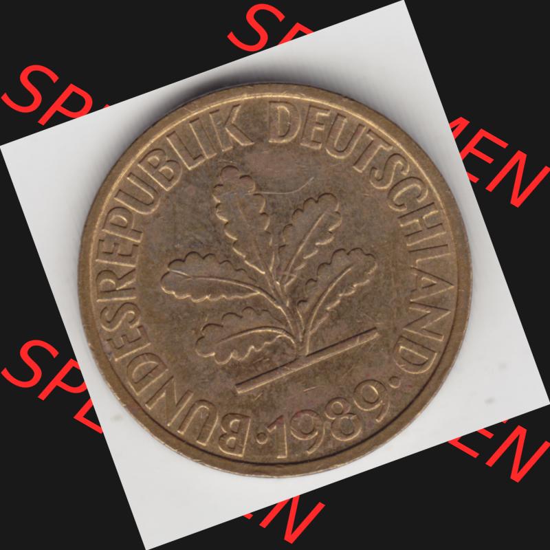 Münze der BRD Deutschland Umlaufmünze 1950-2001, 10 Pfennig 1989 G-10 (2) Sammlung