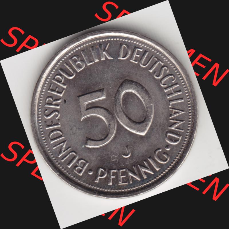 Münze der BRD Deutschland Umlaufmünze 1950-2001, 50 Pfennig 1982 J Sammlung