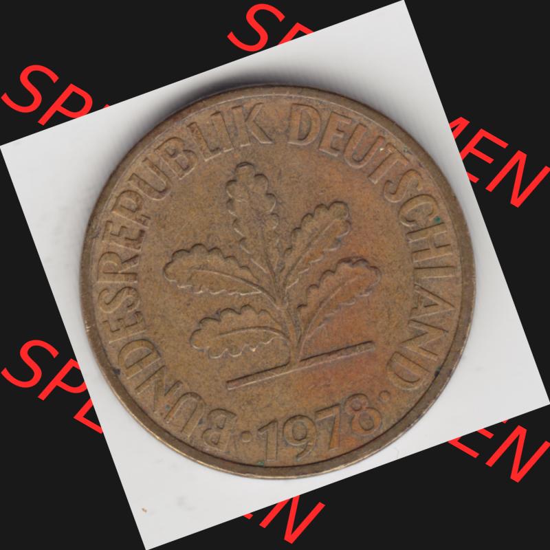 Münze der BRD Deutschland Umlaufmünze 1950-2001, 10 Pfennig 1978 F (2) Sammlung