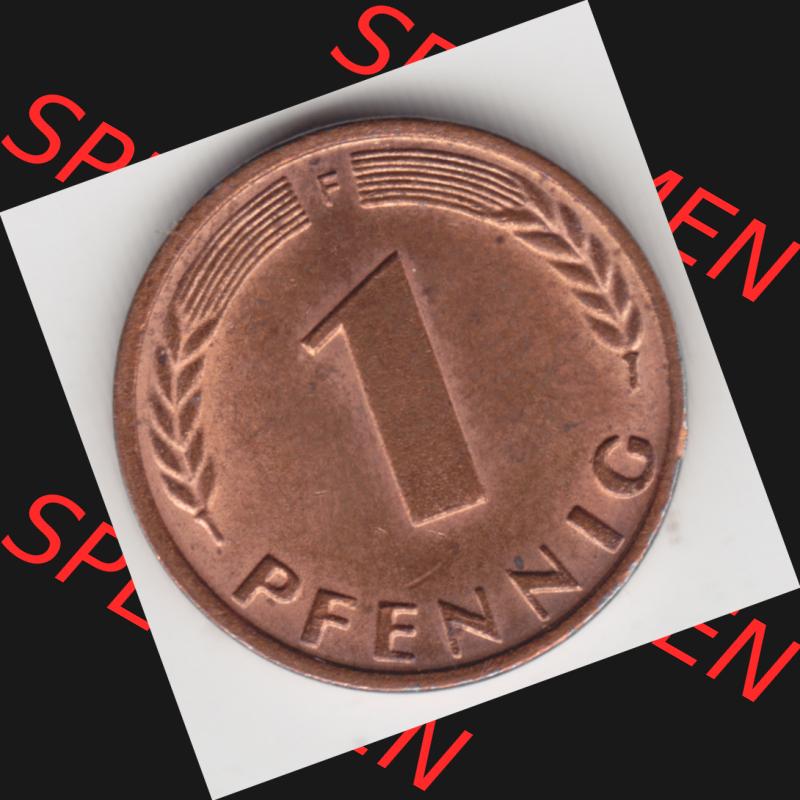 Münze der BRD Deutschland Umlaufmünze 1950-2001, 1 Pfennig 1966 F Sammlung