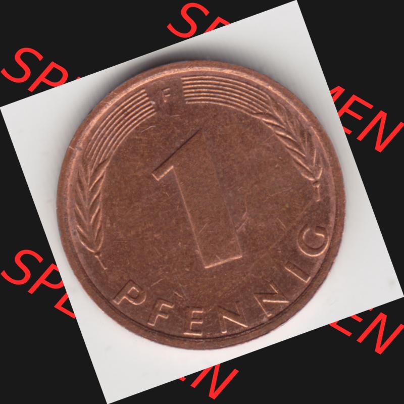 Münze der BRD Deutschland Umlaufmünze 1950-2001, 1 Pfennig 1976 F Sammlung