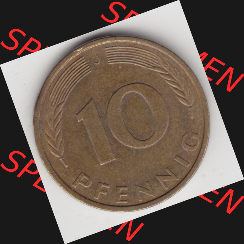 Münze der BRD Deutschland Umlaufmünze 1950-2001, 10 Pfennig 1993 J Sammlung