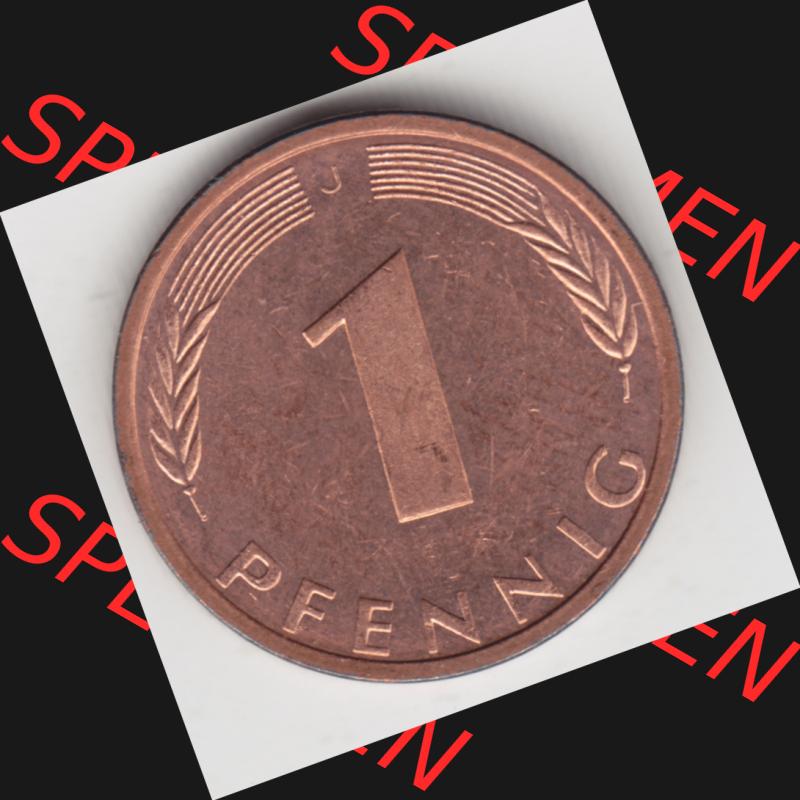Münze der BRD Deutschland Umlaufmünze 1950-2001, 1 Pfennig 1976 J Sammlung
