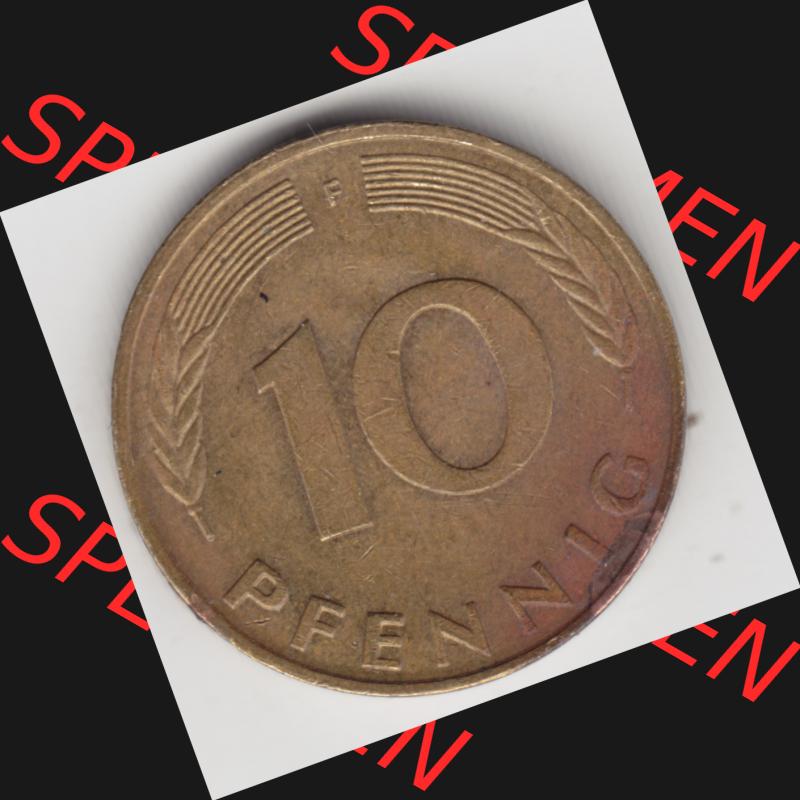 Münze der BRD Deutschland Umlaufmünze 1950-2001, 10 Pfennig 1991 F-7 (1) Sammlung
