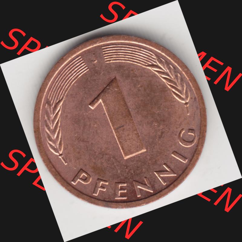 Münze der BRD Deutschland Umlaufmünze 1950-2001, 1 Pfennig 1989 J Sammlung