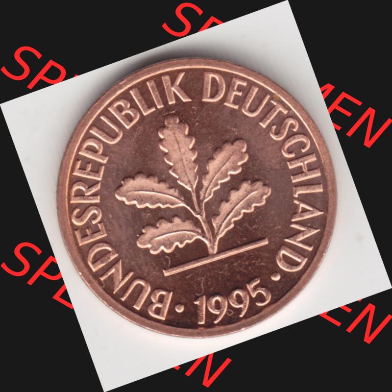 Münze der BRD Deutschland Umlaufmünze 1950-2001, 1 Pfennig 1995 D (2) Sammlung