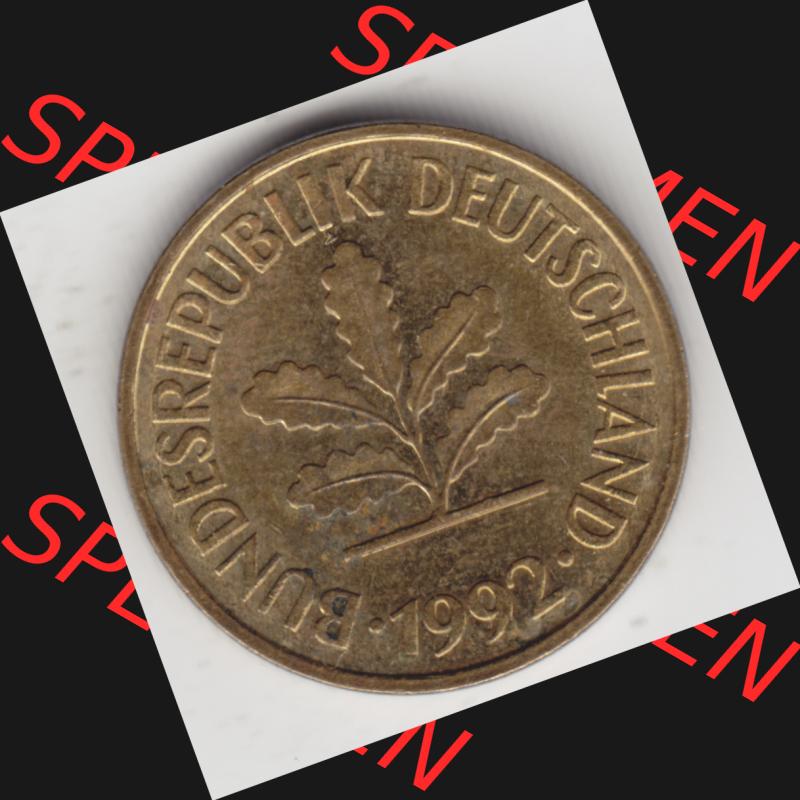 Münze der BRD Deutschland Umlaufmünze 1950-2001, 5 Pfennig 1992 D (2) Sammlung
