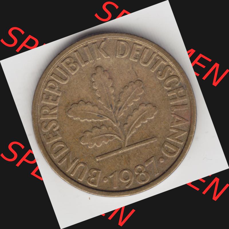 Münze der BRD Deutschland Umlaufmünze 1950-2001, 10 Pfennig 1987 F (2) Sammlung