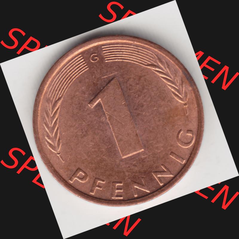Münze der BRD Deutschland Umlaufmünze 1950-2001, 1 Pfennig 1976 G Sammlung