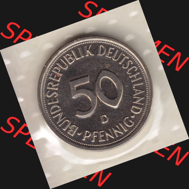 Münze der BRD Deutschland Umlaufmünze 1976, 50 Pfennig Sammlung