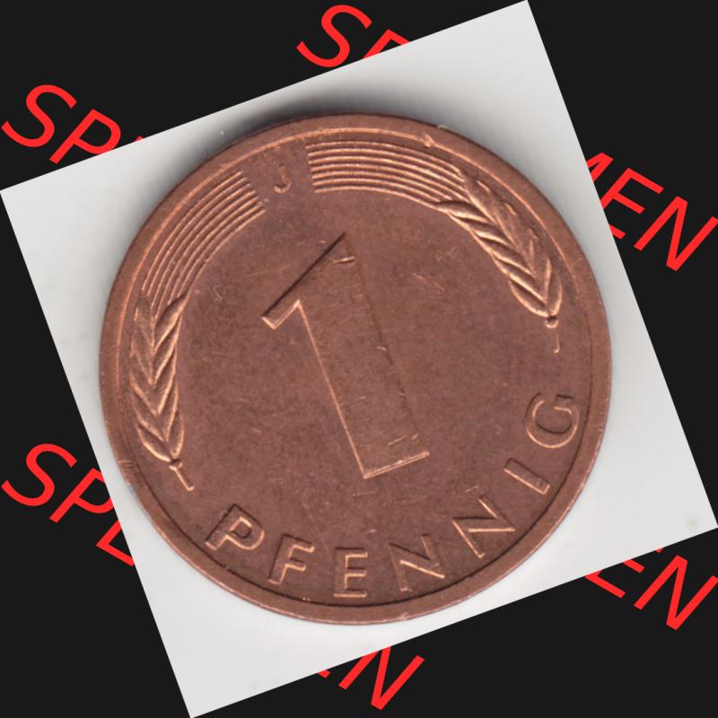 Münze der BRD Deutschland Umlaufmünze 1950-2001, 1 Pfennig 1982 J Sammlung