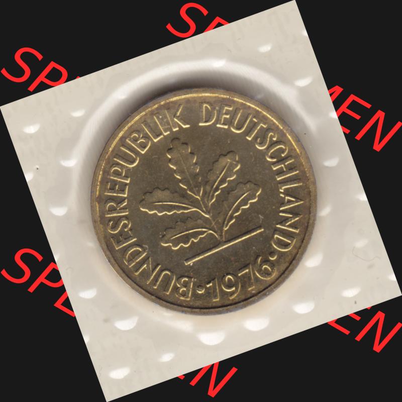 Münze der BRD Deutschland Umlaufmünze 1976, 5 Pfennig (2) Sammlung