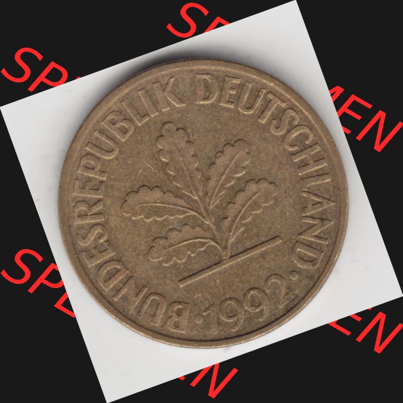Münze der BRD Deutschland Umlaufmünze 1950-2001, 10 Pfennig 1992 D (2) Sammlung