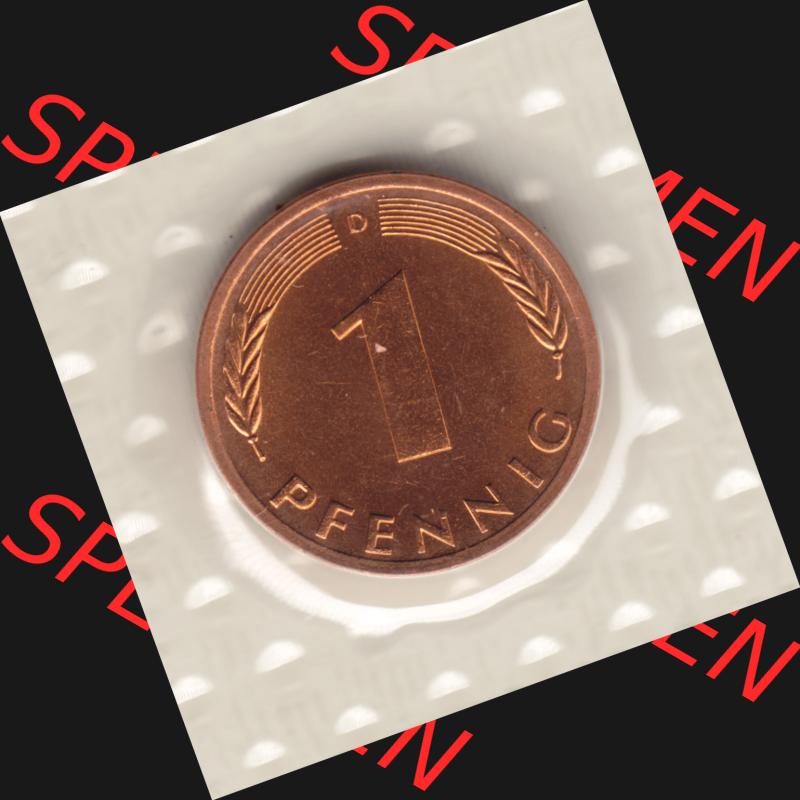Münze der BRD Deutschland Umlaufmünze 1976, 1 Pfennig Sammlung