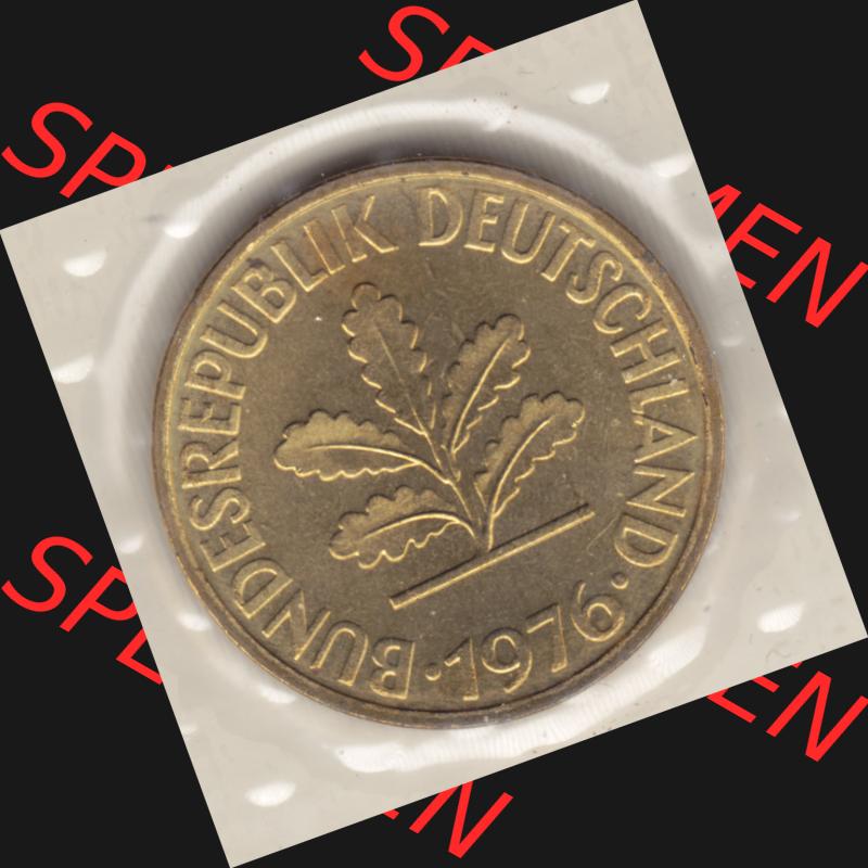 Münze der BRD Deutschland Umlaufmünze 1976, 10 Pfennig (2) Sammlung