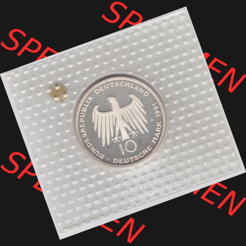 1991, 10 DM Silber Brandenburger Tor (2) Sammlung
