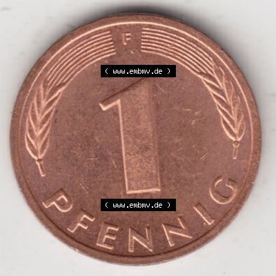 Münze der BRD Deutschland Umlaufmünze 1950-2001, 1 Pfennig 1987 F Sammlung