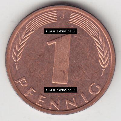 Münze der BRD Deutschland Umlaufmünze 1950-2001, 1 Pfennig 1976 J Sammlung