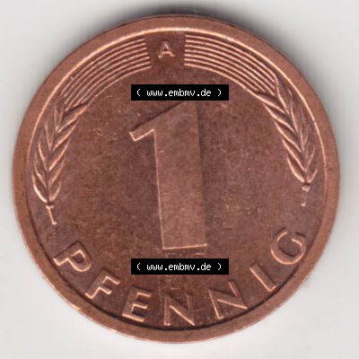 1991-2001, 1 Pfennig 1993 A Sammlung