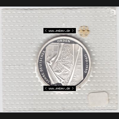 1990, 10 DM Silber 800 Jahre Deutscher Orden Sammlung