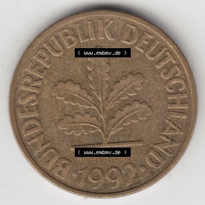 Münze der BRD Deutschland Umlaufmünze 1950-2001, 10 Pfennig 1992 D (2) Sammlung