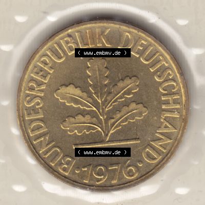 Münze der BRD Deutschland Umlaufmünze 1976, 10 Pfennig (2) Sammlung