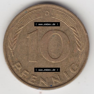 Münze der BRD Deutschland Umlaufmünze 1950-2001, 10 Pfennig 1992 D Sammlung
