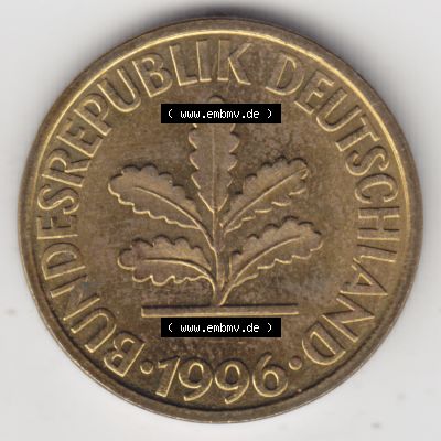 Münze der BRD Deutschland Umlaufmünze 1950-2001, 10 Pfennig 1996 D (2) Sammlung
