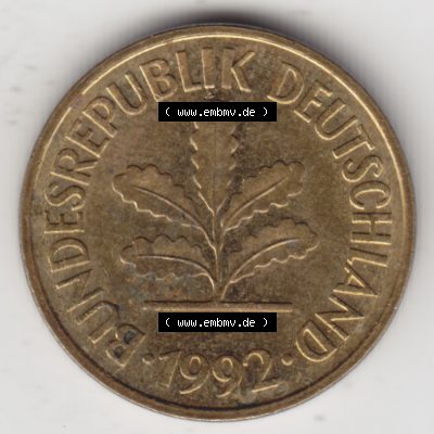Münze der BRD Deutschland Umlaufmünze 1950-2001, 5 Pfennig 1992 D (2) Sammlung