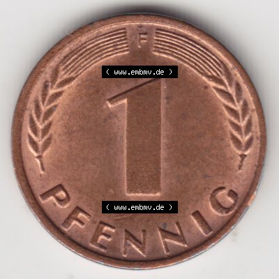 Münze der BRD Deutschland Umlaufmünze 1950-2001, 1 Pfennig 1966 F Sammlung