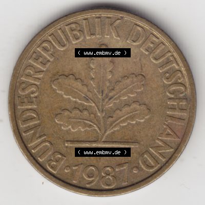 Münze der BRD Deutschland Umlaufmünze 1950-2001, 10 Pfennig 1987 F (2) Sammlung