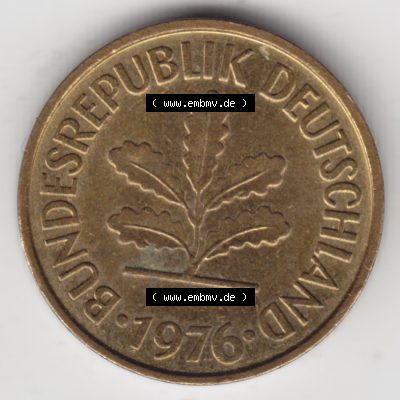 Münze der BRD Deutschland Umlaufmünze 1950-2001, 5 Pfennig 1976 D (2) Sammlung