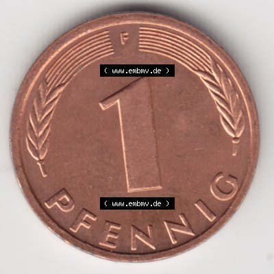 Münze der BRD Deutschland Umlaufmünze 1950-2001, 1 Pfennig 1982 F Sammlung