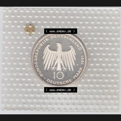 1991, 10 DM Silber Brandenburger Tor (2) Sammlung