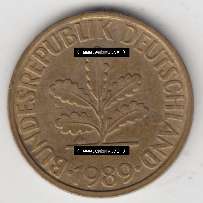 Münze der BRD Deutschland Umlaufmünze 1950-2001, 10 Pfennig 1989 G (2) Sammlung
