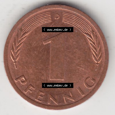 Münze der BRD Deutschland Umlaufmünze 1950-2001 1 Pfennig 1976 D Sammlung