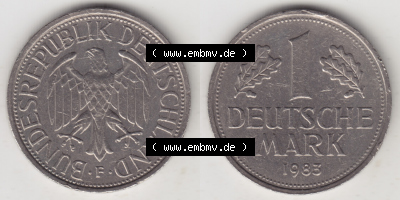 Münze aus Deutschland, 1 Deutsche Mark / 1 DM Sammlung