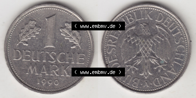 Münze aus Deutschland, 1 Deutsche Mark / 1 DM Sammlung