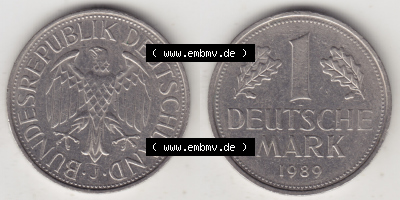 Münze aus Deutschland, 1 Deutsche Mark / 1 DM Sammlung