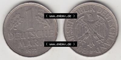 Münze aus Deutschland, 1 Deutsche Mark / 1 DM Sammlung
