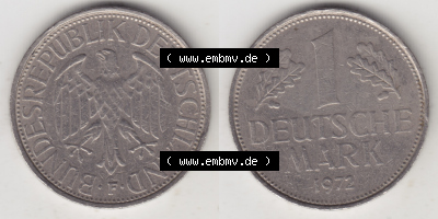 Münze aus Deutschland, 1 Deutsche Mark / 1 DM Sammlung