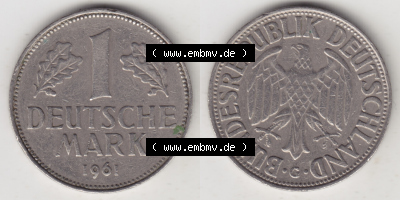 Münze aus Deutschland, 1 Deutsche Mark / 1 DM Sammlung