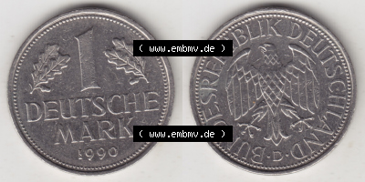 Münze aus Deutschland, 1 Deutsche Mark / 1 DM Sammlung