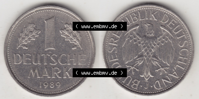 Münze aus Deutschland, 1 Deutsche Mark / 1 DM Sammlung